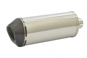 BMW S1000XR (2015-2019) Oval Carbon Outlet Diabolus XLS Polished Stainless Exhaust
